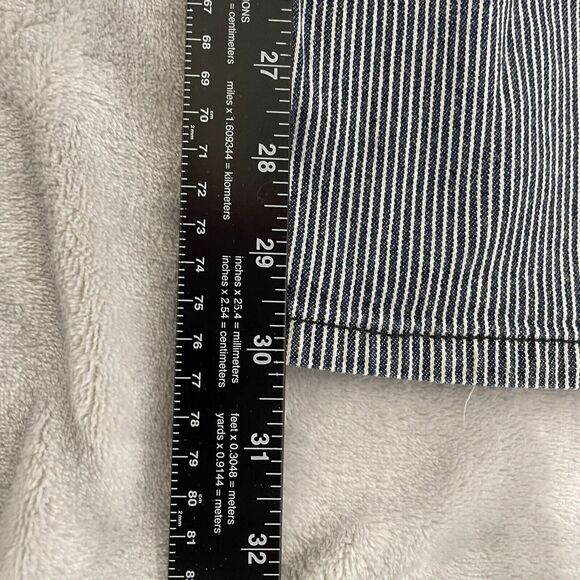 Chicos Pants Womens 0 Small Blue White Stripe Pockets Vintage Lagenlook - Picture 13 of 13